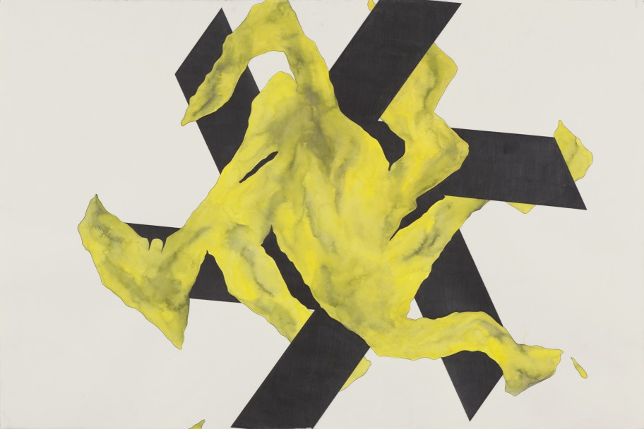 Adriana Czernin Portrait Yellow (Investigation of the Inside), 2012Aquarell, Bleistift, Tinte auf Papier 67,4 x 101 cm 